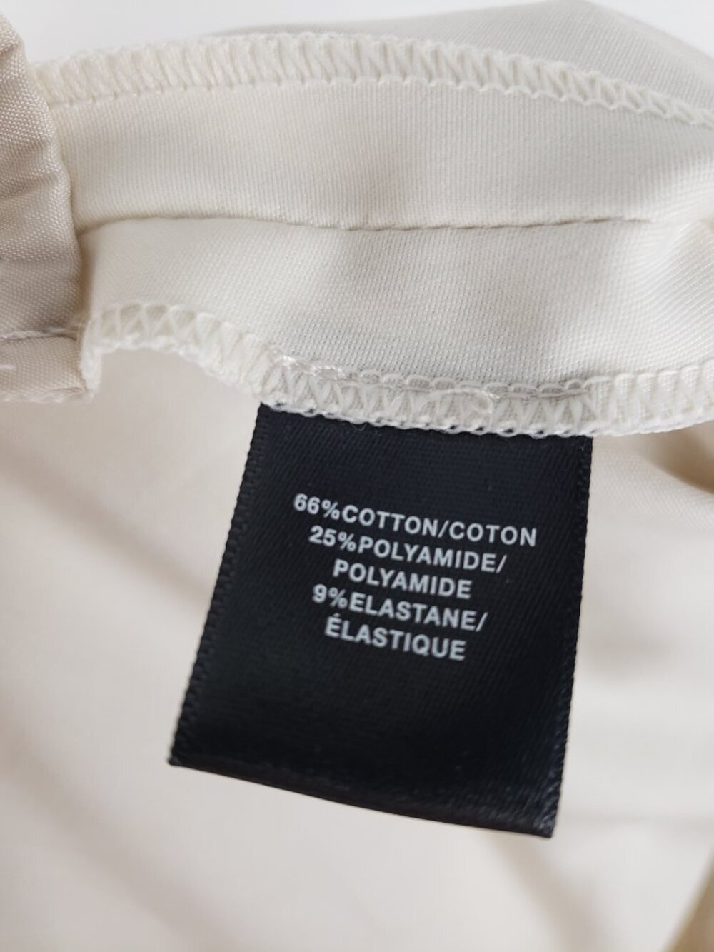 Lafayette 148 New York Stanton Slim Leg Ankle Pant Ivory Khaki Stretch Womens 10 - Picture 9 of 10